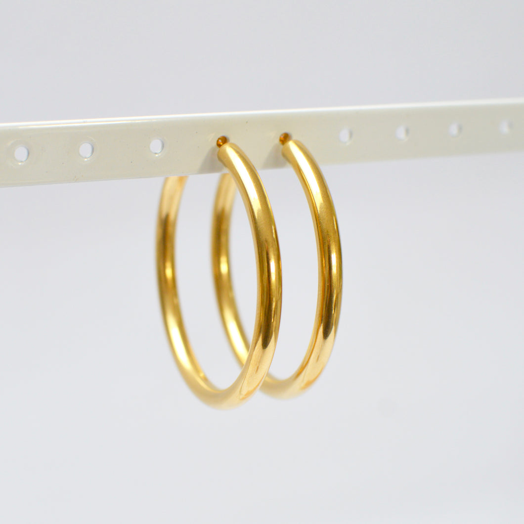 Large Classic Gold Hoops