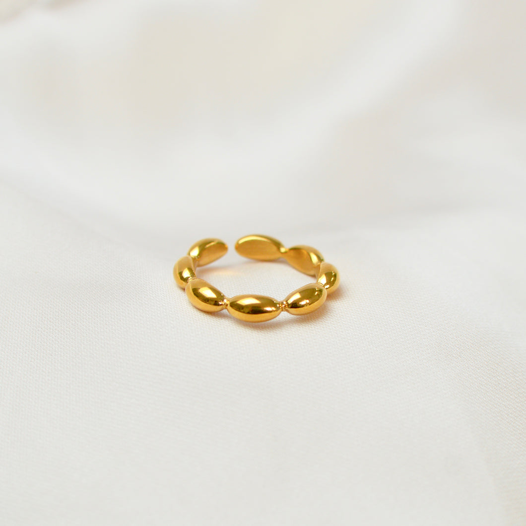 Beaded Gold Ring