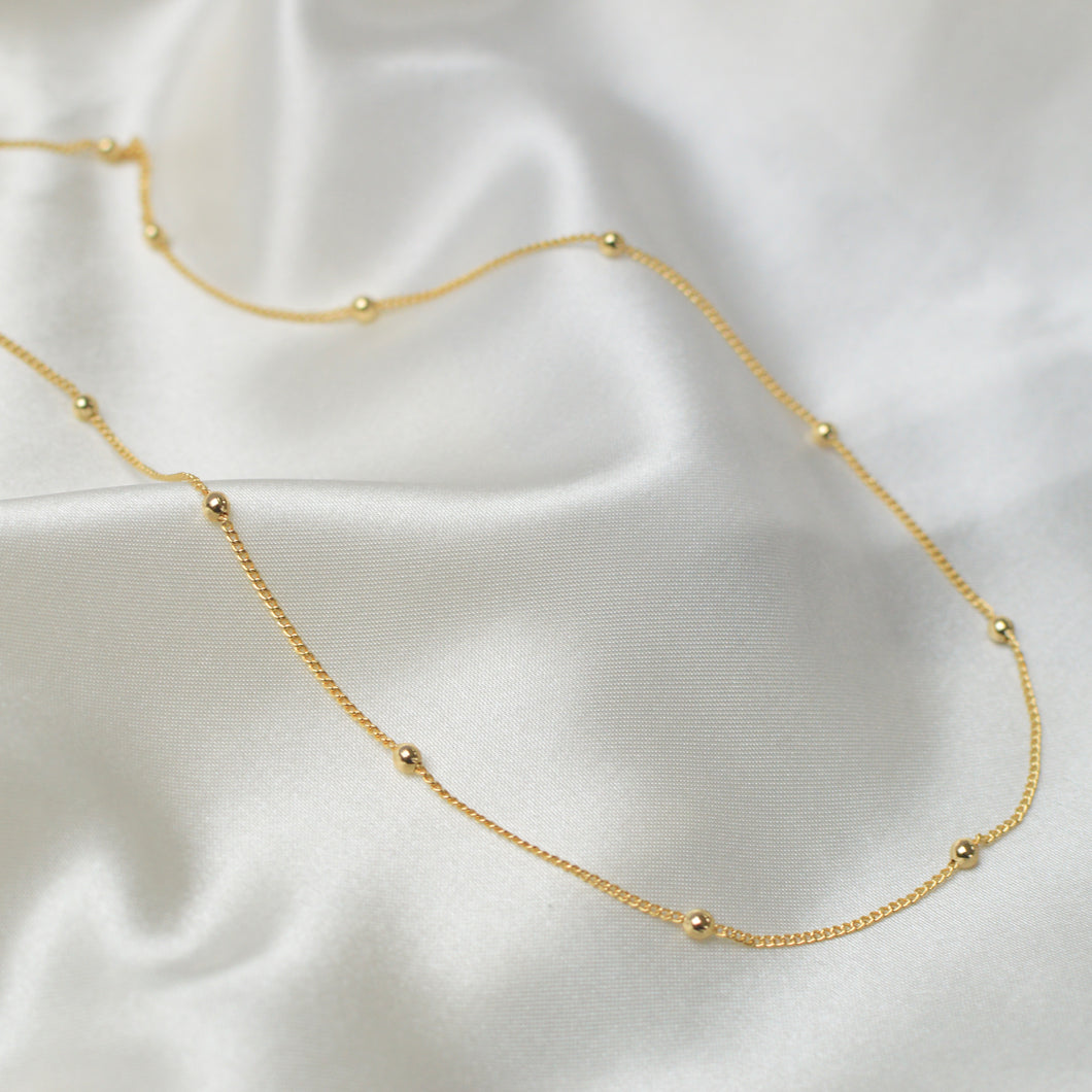 Beaded Chain Layering Necklace